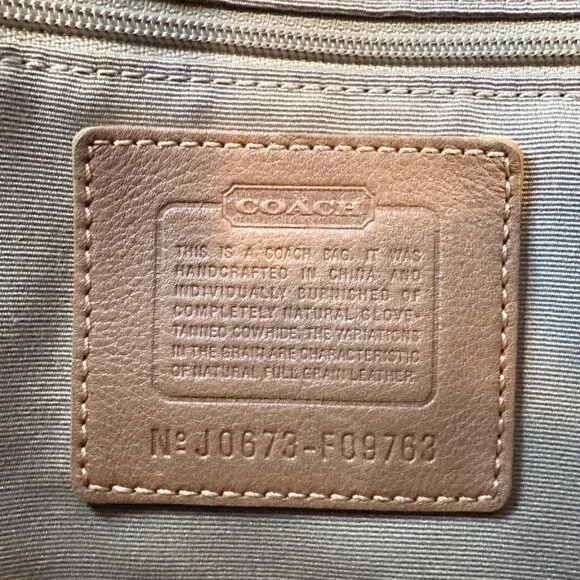 COACH Lunch Gallery Tote Limited Edition Caramel Leather with Polka Dots
